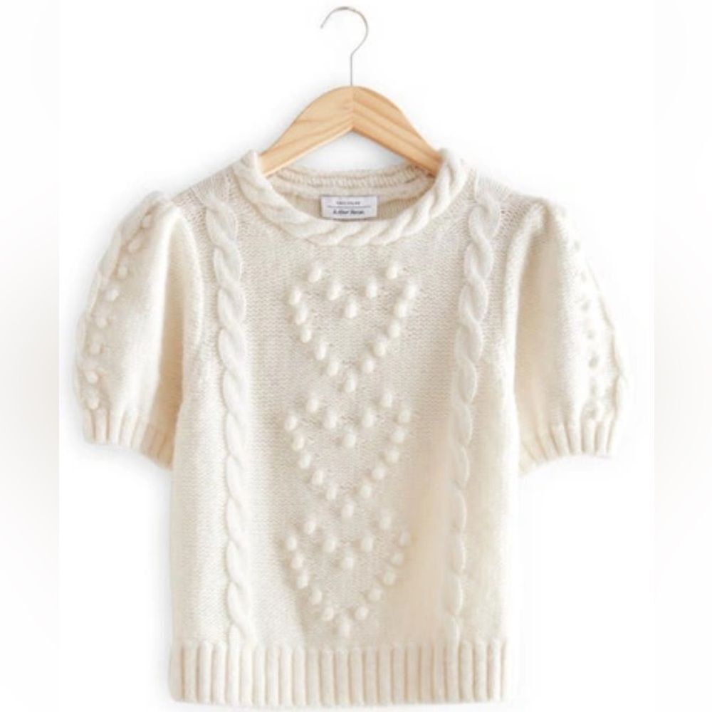 & Other Stories Wool Mohair Puff Sleeve Sweater